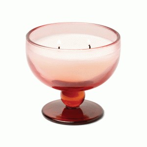 Ароматна соева свещ Падивакс Аура в стъкло-бокал - роза и червено - шафран и роза